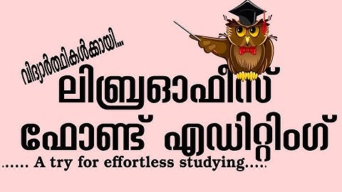 Font Editing Tricks in LIBRE OFFICE