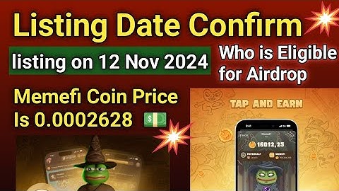 memefi coin listing date || memefi airdrop
