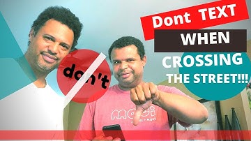 Texting while crossing the street