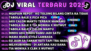 DJ TIKTOK TERBARU 2025🎵DJ NGAPAIN REPOT-KO TOLONG BILANG CINTA KA TIDAK🎵DJ TABOLA BALE X PICA PICA 2