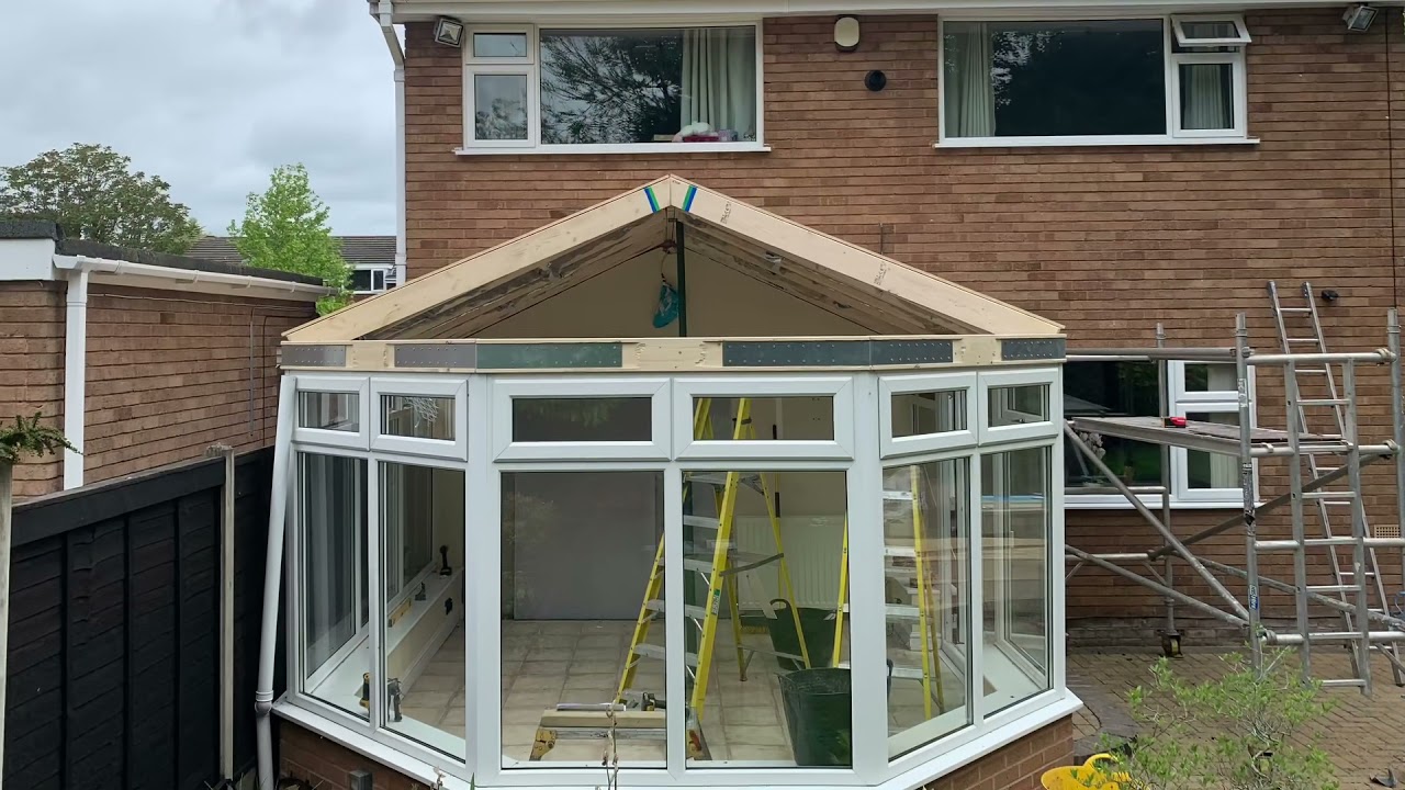 Conservatory upgrade. Warmerroof system installed by upvc houselift