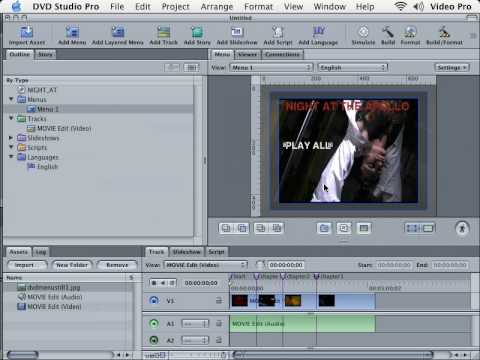 basic menu creation in dvd studio pro