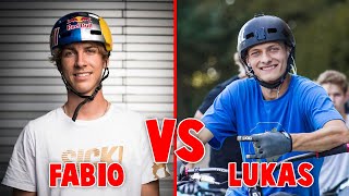 FABIO WIBMER VS LUKAS KNOPF - BEST MTB RIDERS ! ( BIG JUMPS FAILS &amp; BACKFLIPS )