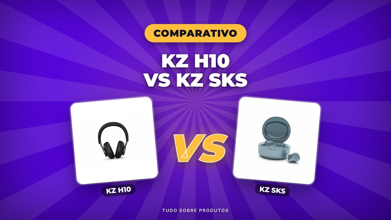 Capa: KZ H10 vs SKS: Qual o MELHOR Fone Bluetooth pra você em 2026?