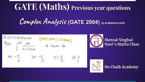 Complex Analysis, GATE 2004 Question (Q.ID.M(GATE)CA39)