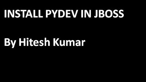 Install Pydev in JBoss : Easy Tutorial [must see description]