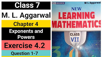 class 7 math | ml aggarwal | chapter 4 | exponents and powers | exercise 4.2 | question 1-7 | ICSE