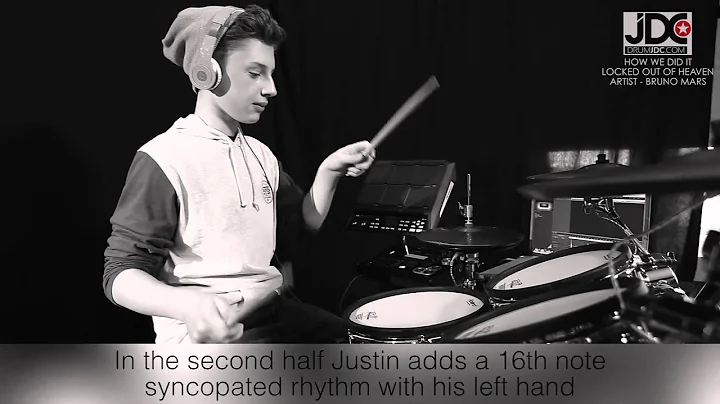 12 year old drummer DrumJDC. Drum Tutorial Locked out of Heaven, Bruno Mars