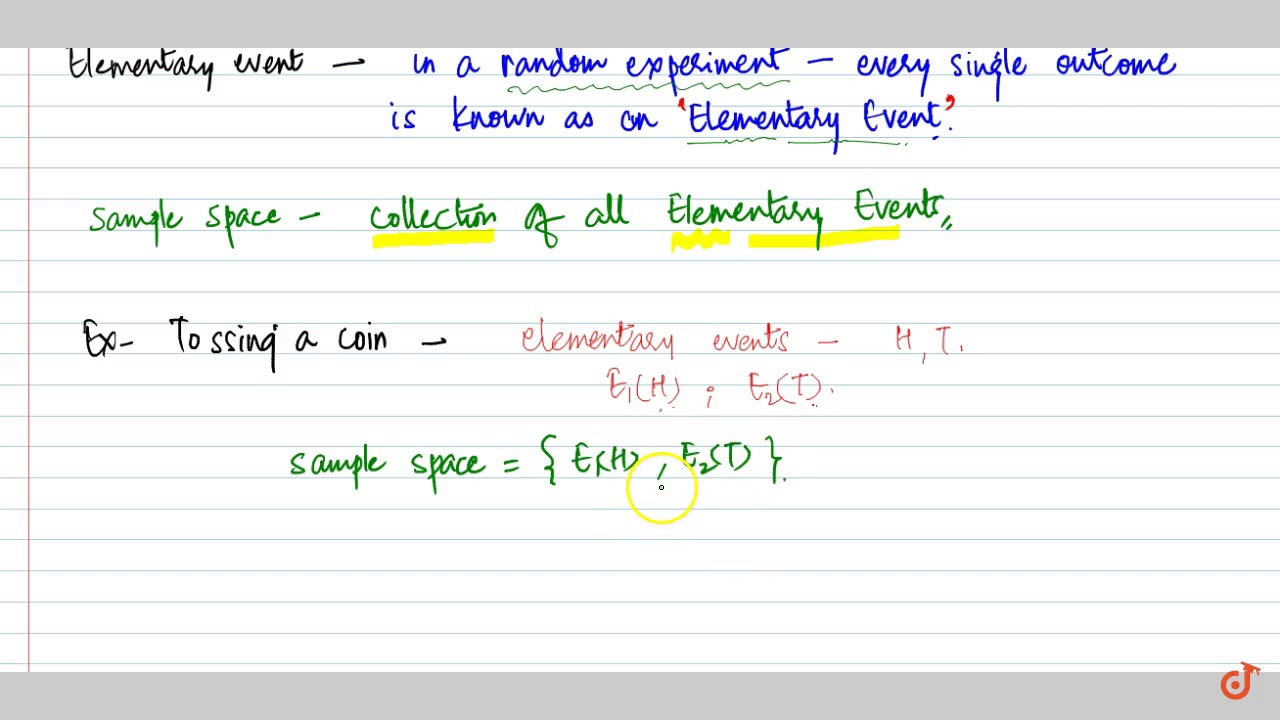 Elementary event sample space and examples - YouTube