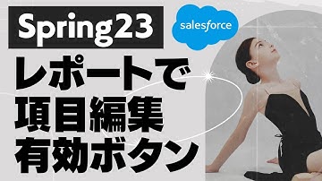 Salesforce Spring23でレポートで項目編集有効のボタンについて