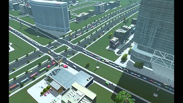 Cities: Skylines - Comparison of Continuous Flow Intersection to a 4-Way Intersection