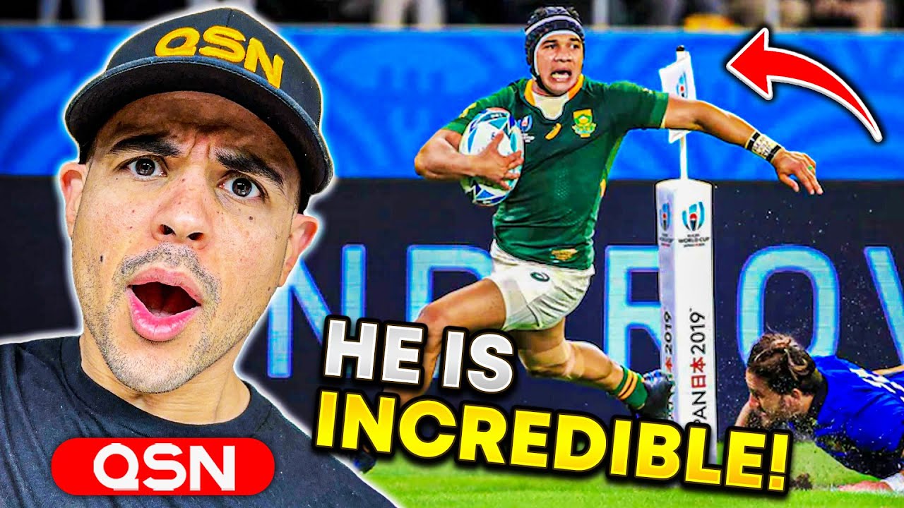 Американец реагирует на невероятные моменты Чеслин Колбе! (Моя любимая регбистка)