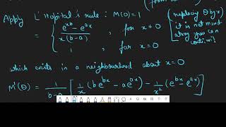 Moment generating functions of Uniform distribution