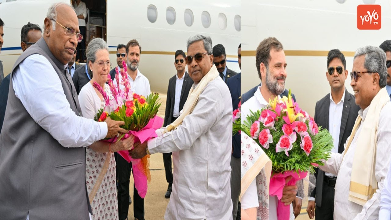 Siddaramaiah Welcomed Rahul Gandhi ,Sonia Gandhi in Bengaluru | Congress Karnataka