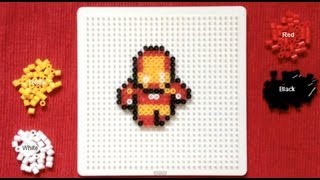 iron man détail hama  Diy perler beads, Perler bead patterns