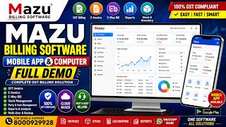 Mazu Billing Software Mobile App Computer Full Demo screenshot 3
