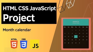 HTML CSS JavaScript Project - Month calendar