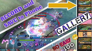 How to Record and Save your ML Game in Video Gallery | Works in Android