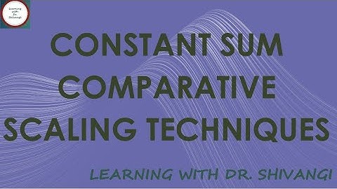 Constant Sum Scaling Technique