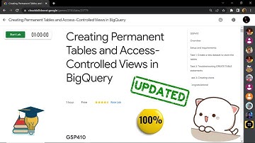 Creating Permanent Tables and Access-Controlled Views in BigQuery || [GSP410] || Updated Solution