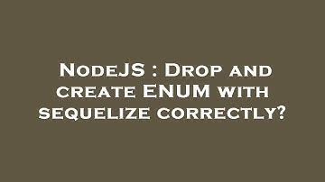 NodeJS : Drop and create ENUM with sequelize correctly?
