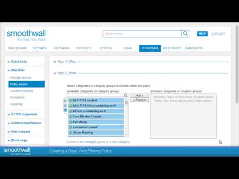 Creating a Basic Web Filtering Policy
