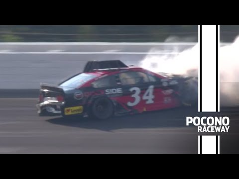 McDowell makes hard contact with the wall at Pocono | NASCAR Cup Series