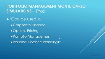 Portfolio Management Monte Carlo Simulation Part 1 (of 6 videos) - An introduction