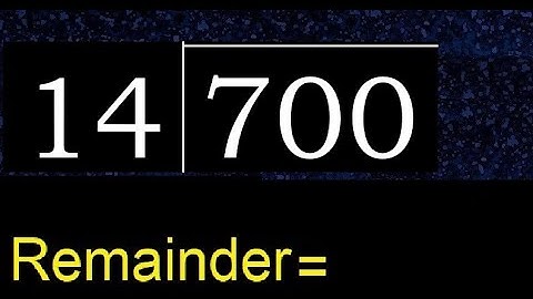 Deel 700 door 14, rest. Delen met 2-cijferige delers. Hoe te doen.