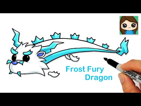 How to Draw the Frost Fury Dragon Roblox Adopt Me Pet - KidzTube