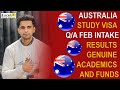 Australia study visa Q/A FEB INTAKE RESULTS Genuine academics and FUNDS