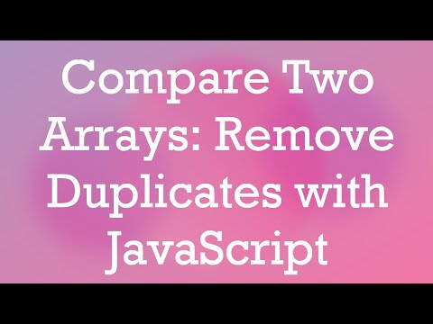 Compare Two Arrays: