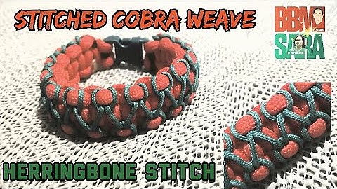 Herringbone Stitched Cobra Weave Paracord Bracelet - Easy Tutorial (BBM-SARA theme)|KALYO Paracord