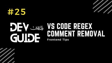 VS Code Regex Comment Removal 🔻