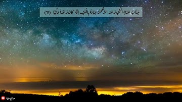 ما تيسر من سورة مريم | للقارئ ياسر الزيلعي