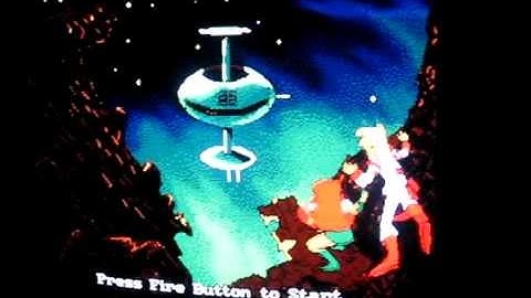 SPACE ACE for Atari ST - Actual Floppy Disk Game in Attract Mode Loop