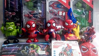 Spiderman VS Hulk Toys Collection Unboxing & Review 22 Set, Captain Amerika, Batman, Thanos Avengers