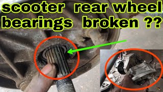 How  To  change the rear wheel bearings of a scooter #Maestro edge back wheel bearing change screenshot 5