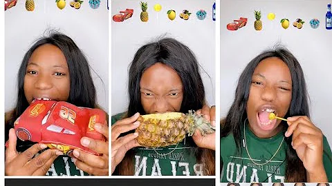 Asmr  McQueen  eating emoji challenge Deborah#deli...