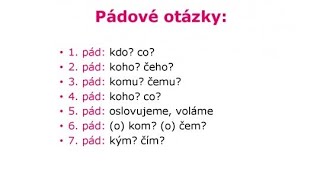 3.Třída - Pády, Jak Je Určit