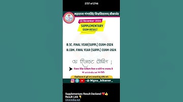 mgsu ug results declared #shortsvideo 👍💯✍️