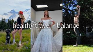ROAD TRIP & WEDDING DRESS SHOPPING! | staying healthy while traveling