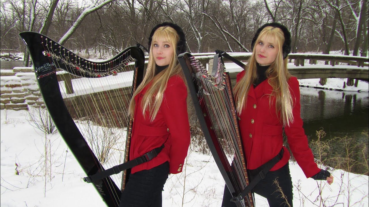 CAROL OF THE BELLS - Harp Twins - Camille and Kennerly
