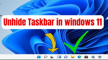 how to unhide taskbar on windows 11 | taskbar ko unhide kaise kare