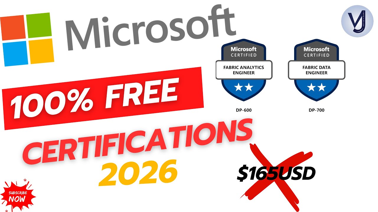 Microsoft Fabric Certification 100 FREE! Get Your Free Microsoft