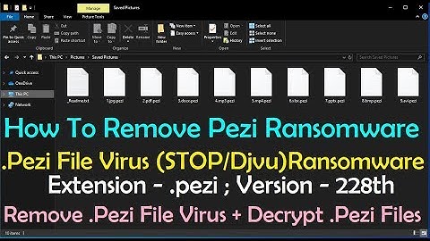 Remove Pezi Ransomware (.Pezi File Virus) And Recover .Pezi Files