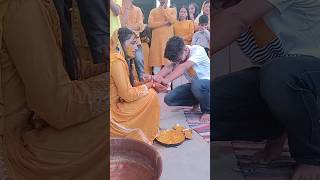 haldi ceremony rasam bhai bahin ka rista aisa hota h #haldiceremony #marriage #kumaonishadi #viral screenshot 5