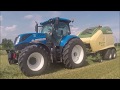 Pressage  enrubannage en un seul passage   eta thierry weiss  new holland t7225  combin krone