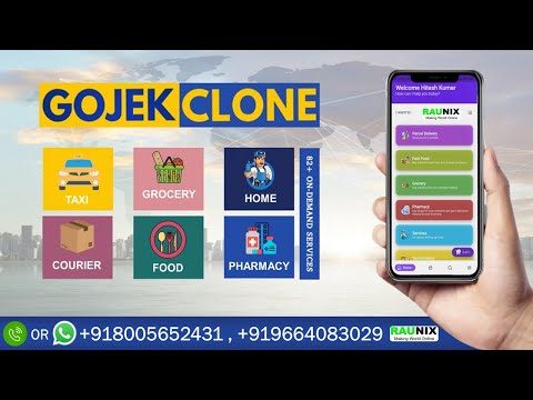 Gojek clone 2022 Live demo | App like Gojek | All in one multi services app like gojek | Raunix
