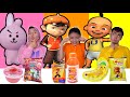 PILIH KARAKTER BOBOIBOY, UPIN, BT21 SESUAI MAKANAN 1 WARNA ! Challenge